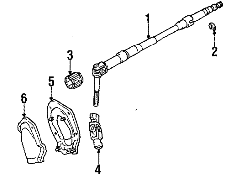 1997 Toyota Tercel Shaft & Internal Components Diagram