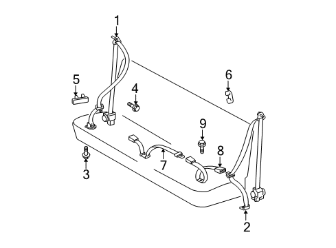 2008 Toyota Yaris Seat Belt Diagram