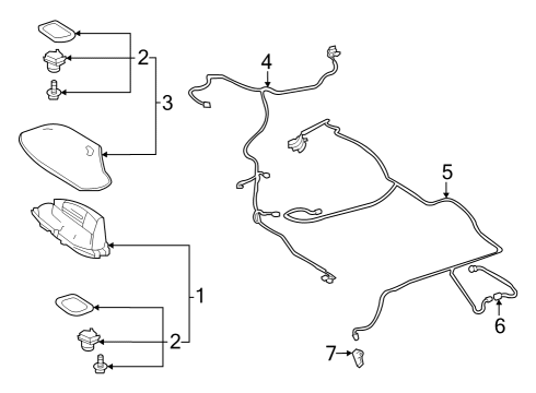 2024 Toyota Grand Highlander Antenna & Radio Diagram