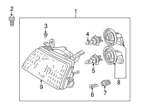 2005 Toyota Land Cruiser Bulbs Diagram 2 - Thumbnail