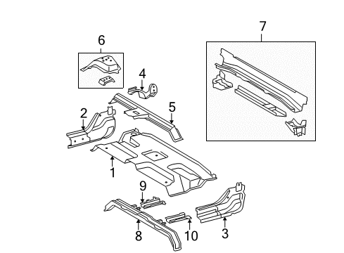 2011 Toyota Tundra Cab - Floor Diagram 4 - Thumbnail