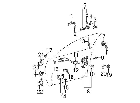 2006 Toyota Camry Plug, Door Inside Ha Diagram for 69284-33020-C0