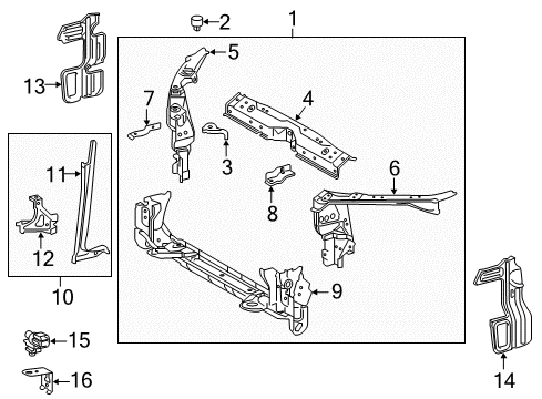 2016 Toyota Corolla Support Sub-Assembly, Ra Diagram for 53201-02330