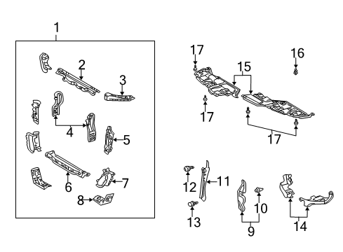 2003 Toyota Camry Radiator Support Diagram 2 - Thumbnail