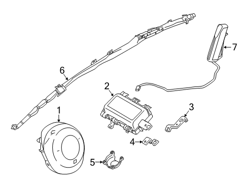 2018 Toyota Yaris iA Bracket, Air Bag Pas Diagram for 55427-WB001