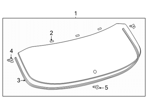 2021 Toyota Highlander Glass - Lift Gate Diagram