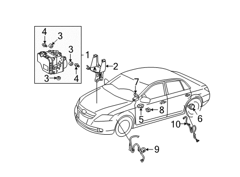 2009 Toyota Avalon Anti-Lock Brakes Diagram