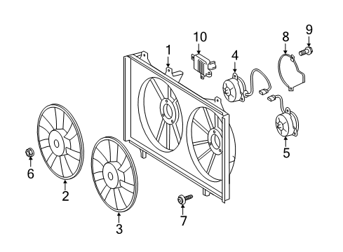 2018 Toyota Avalon Cooling System, Radiator, Water Pump, Cooling Fan Diagram