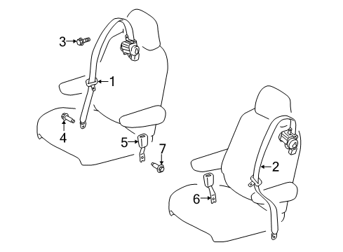 2011 Toyota Sienna Seat Belt Diagram 2 - Thumbnail