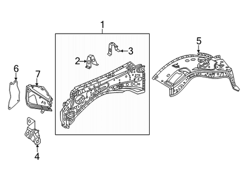 2024 Toyota Tundra Inner Components - Fender Diagram