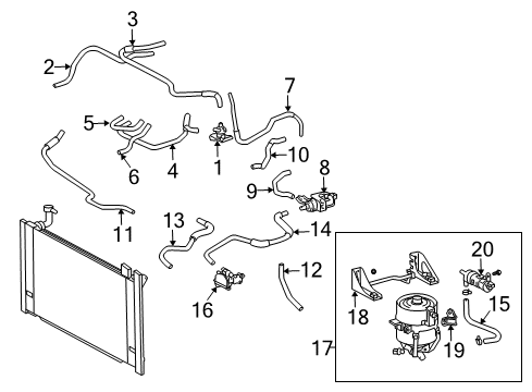 2007 Toyota Prius Heater Core & Control Valve Diagram 2 - Thumbnail