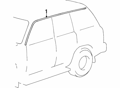 1997 Toyota Land Cruiser Exterior Trim - Roof Diagram