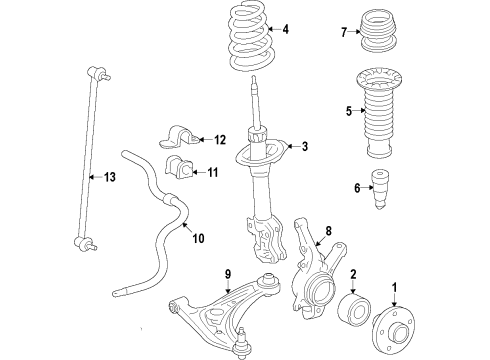 2017 Toyota Yaris Bar, STABILIZER Diagram for 48811-0D150