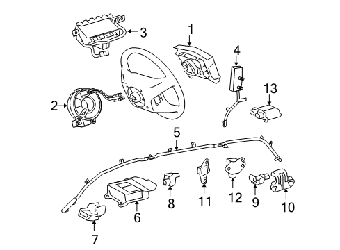 2010 Toyota Sienna Air Bag Assembly, Front Seat Diagram for 73910-AE031