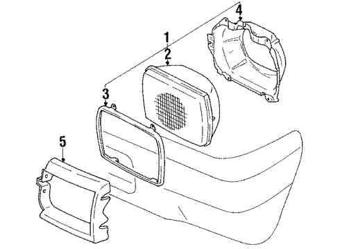 1992 Toyota Pickup Headlamps Diagram