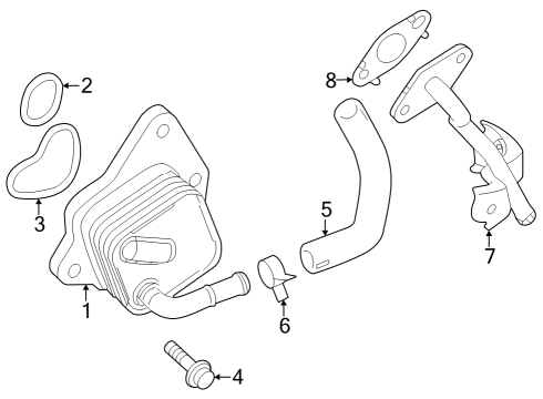 2024 Toyota Grand Highlander Oil Cooler  Diagram 1 - Thumbnail