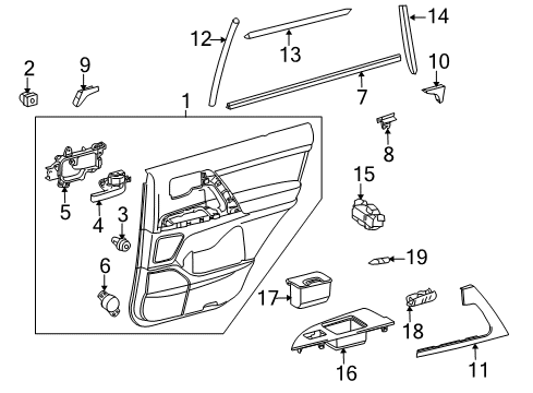 2011 Toyota Land Cruiser Tape, Black Out, Inner Upper RH Diagram for 75937-60010