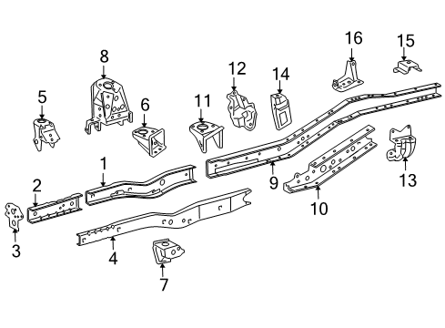 2007 Toyota Tacoma Frame & Components Diagram 3 - Thumbnail