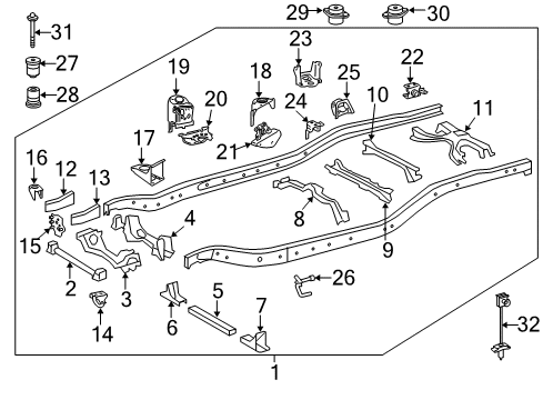 2011 Toyota Tundra Frame & Components Diagram 1 - Thumbnail