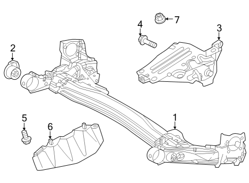 2023 Toyota Corolla BEAM SUB-ASSY, RR AX Diagram for 42101-12200