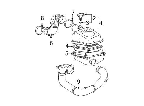 2005 Toyota Corolla Air Intake Diagram 1 - Thumbnail