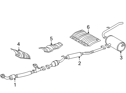 2008 Toyota Sienna Exhaust Components Diagram