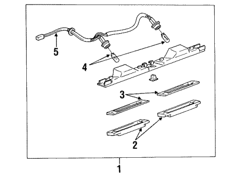 1992 Toyota MR2 License Lamps Diagram