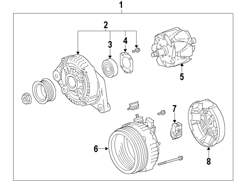 2010 Toyota 4Runner Coil Assembly, ALTERNATO Diagram for 27360-75410