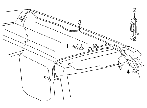 2014 Toyota 4Runner Antenna & Radio Diagram 1 - Thumbnail