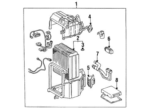 1992 Toyota Celica Unit Assy, Cooler Diagram for 88510-2B330