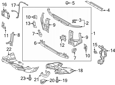 2020 Toyota Tacoma DEFLECTOR, Radiator Diagram for 53293-04010