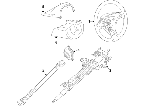 2020 Toyota GR Supra Cover, Steering COLU Diagram for 45287-WAA01