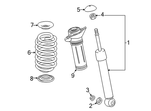 2020 Toyota Camry Shocks & Components - Rear Diagram