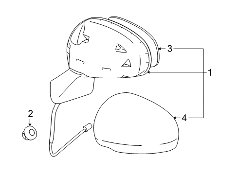 2010 Toyota Venza Outside Mirrors Diagram