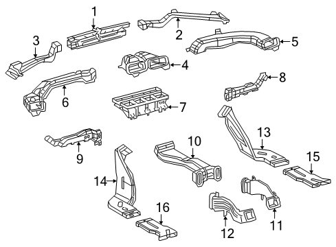 2020 Toyota Camry Ducts Diagram