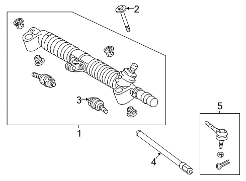 2012 Scion iQ End Sub-Assy, Steering Rack Diagram for 45503-74010