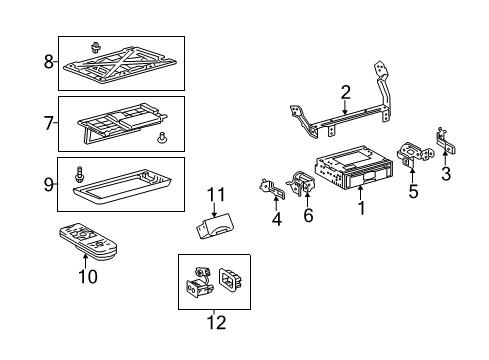 2012 Toyota Sienna Controller Assembly, Rem Diagram for 86170-45070