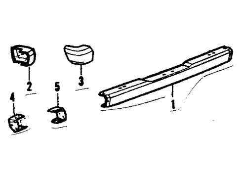 1987 Toyota Land Cruiser Extension, Rear Bumper, RH Diagram for 52106-60010