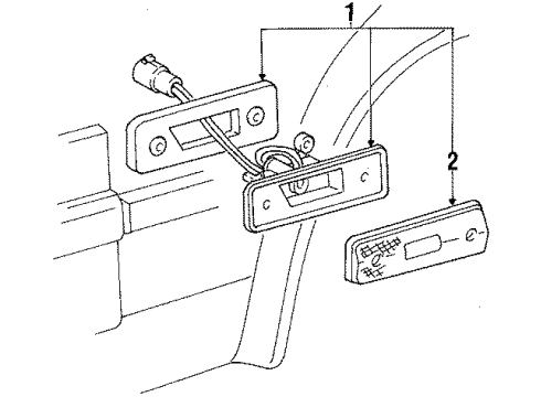 1986 Toyota Celica Front Lamps - Side Marker Lamps Diagram