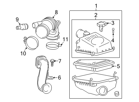 2013 Scion tC Cleaner Assembly, Air W Diagram for 17700-36211