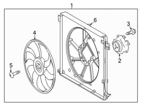 2020 Toyota Highlander Cooling System, Radiator, Water Pump, Cooling Fan Diagram 1 - Thumbnail