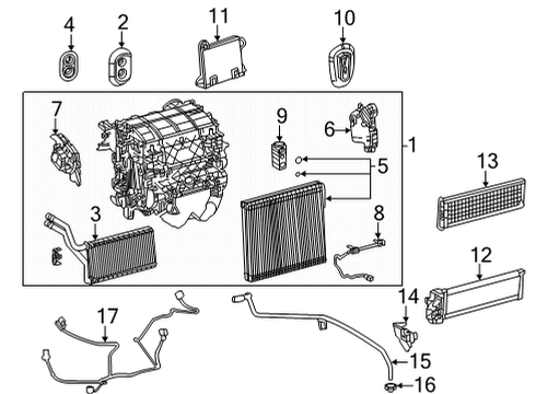 2020 Toyota Highlander Front Heater Unit Diagram