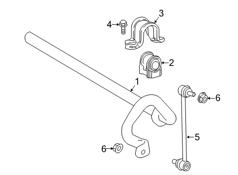 2018 Toyota Camry Stabilizer Bar & Components - Front Diagram