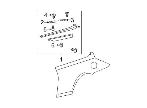 2005 Toyota Solara Bracket, Rear Door Corner, LH Diagram for 67156-06010