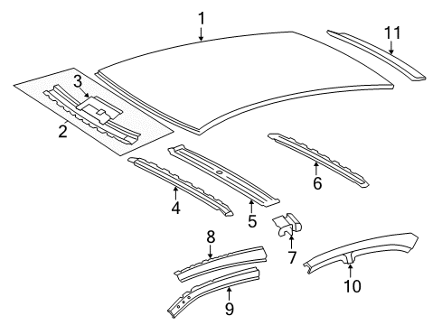 2014 Toyota Camry Roof & Components Diagram