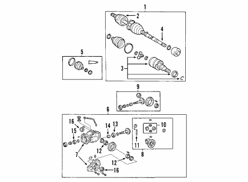 2009 Toyota Sequoia Bearing, Tapered Roller Diagram for 90366-45044