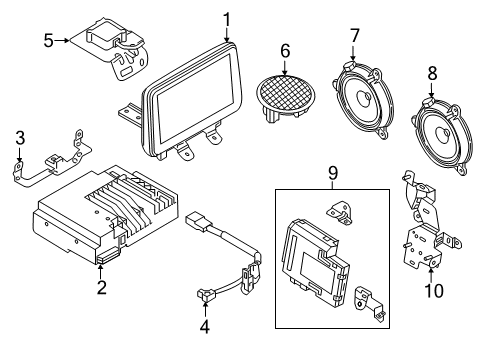 2017 Toyota Yaris iA Speaker Assembly, Radio Diagram for 86160-WB001