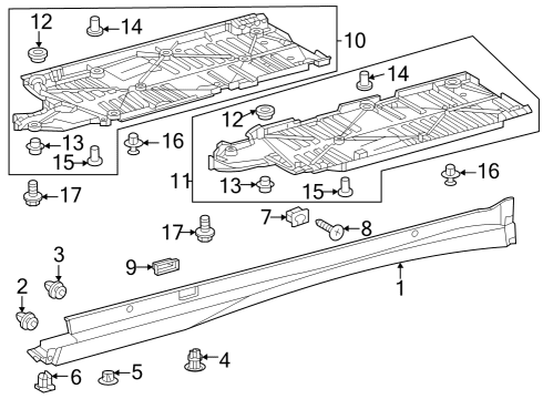 2023 Toyota Prius AWD-e COVER, ROCKER PANEL Diagram for 75857-47010