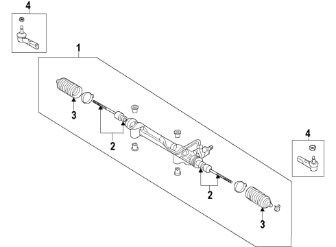 2006 Toyota Tacoma Gasket Kit, Power Steering Control Valve Overhole Diagram for 04455-04010