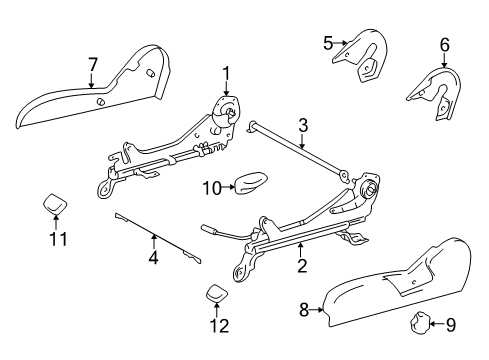 2000 Toyota 4Runner Handle, Reclining Adjuster Release, LH BLACK Diagram for 72526-35020-C0